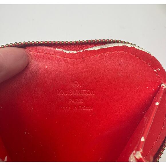 Louis Vuitton Vernis Coeur Heart Coin Purse Orange Sunset Monogram Vernis Patent - Picture 5 of 9